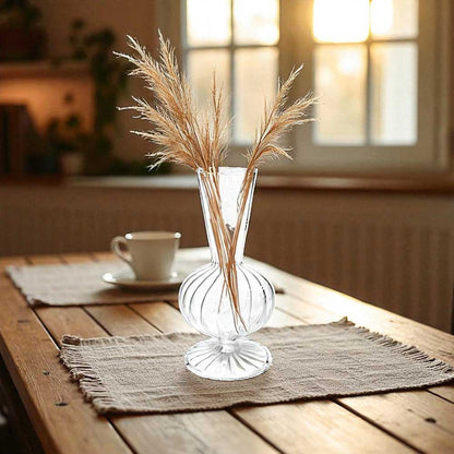 Florero Decorativo Home Elegance de Vidrio / Clear / 6" x 2.5"