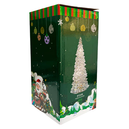 Adorno De Vidrio Decorativo Árbol / LED / 22 CM Blanco - Christmas Elegance