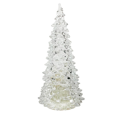 Adorno De Vidrio Decorativo Árbol / LED / 22 CM Blanco - Christmas Elegance