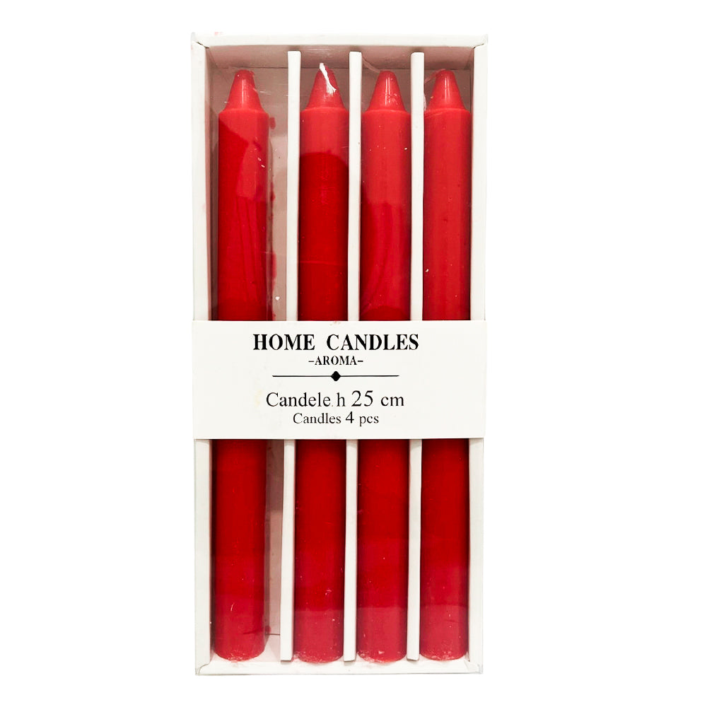Set De Vela 4 Piezas De Adviento 25 CM Colores Surtidos - Christmas Elegance