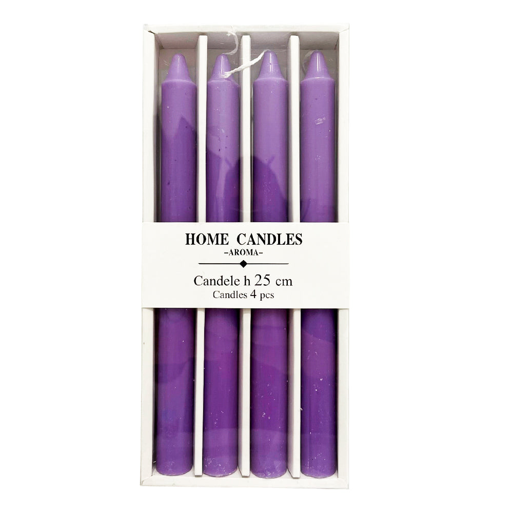 Set De Vela 4 Piezas De Adviento 25 CM Colores Surtidos - Christmas Elegance