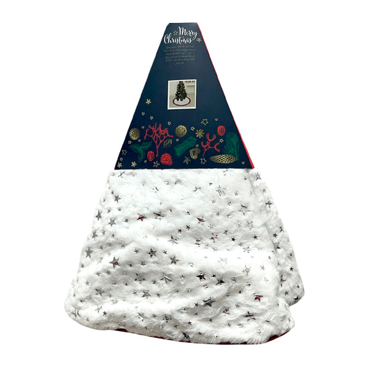 Falda Para Árbol De Navidad Blanco - Christmas Elegance
