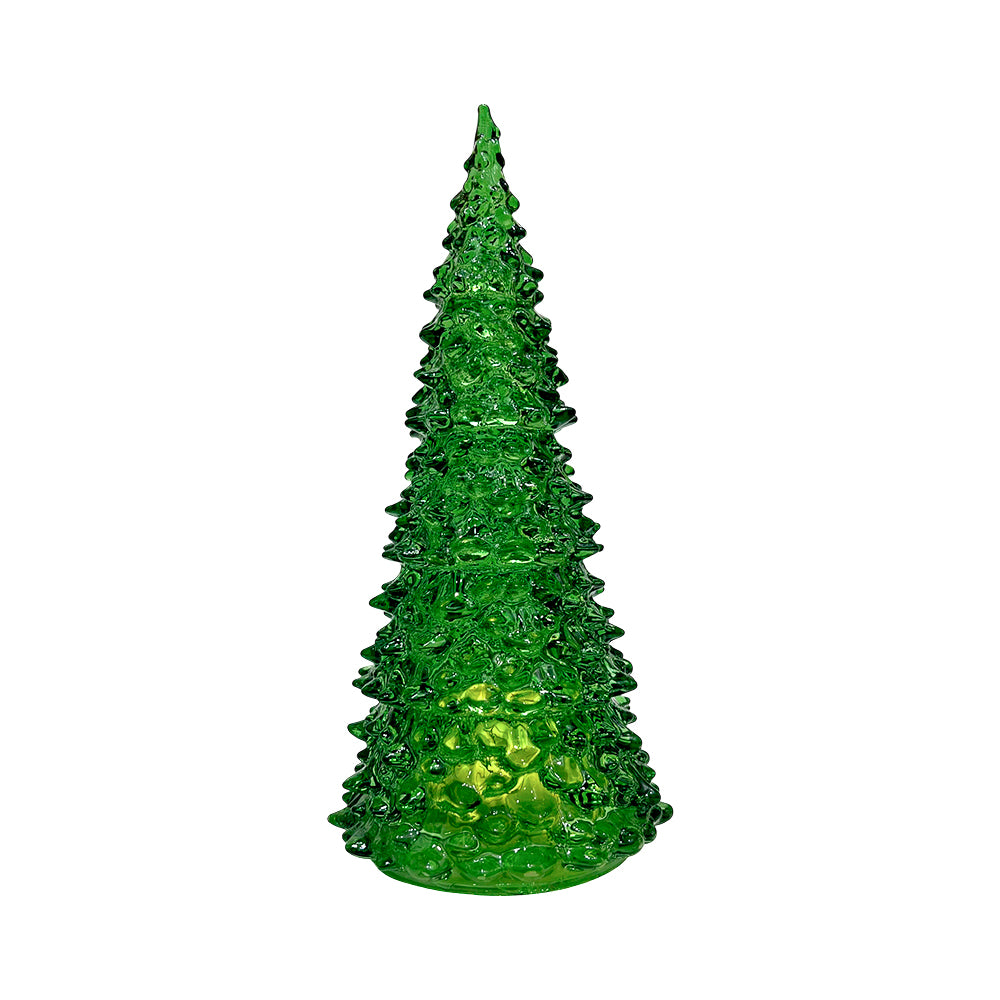 Adorno De Vidrio Decorativo Árbol / LED / 22 CM Verde - Christmas