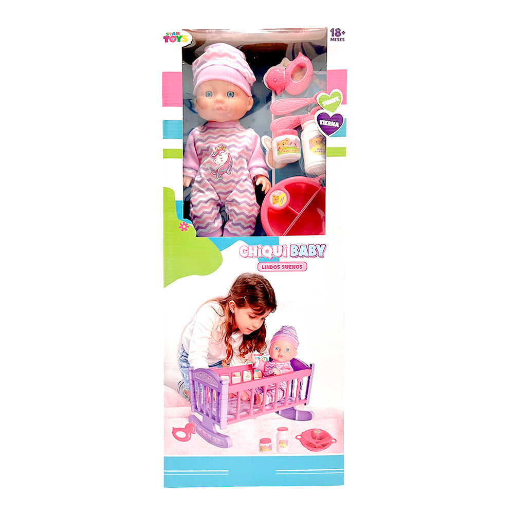 Muñeca Bebé /Cuna/Silla De Comer/Mecedor Surtido - Star Toys