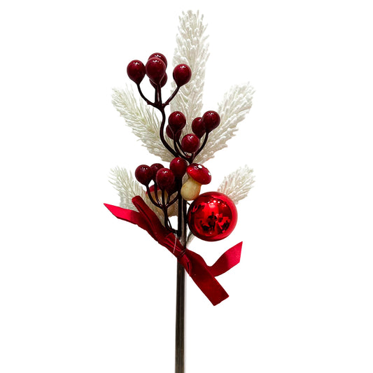 Pick Blanco / Rojo Navidad - Christmas Elegance