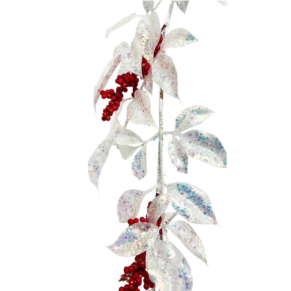 Enredadera 130 CM Blanco/Rojo - Christmas Elegance