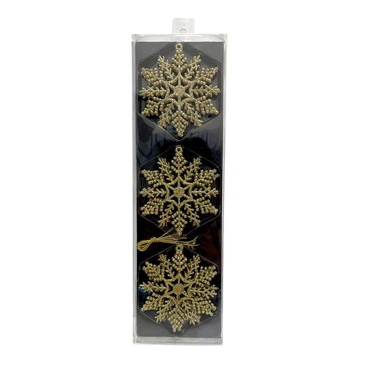Set De Copo De Nieve / 9 Piezas / 9 CM Escarchada Surtido - Christmas Elegance