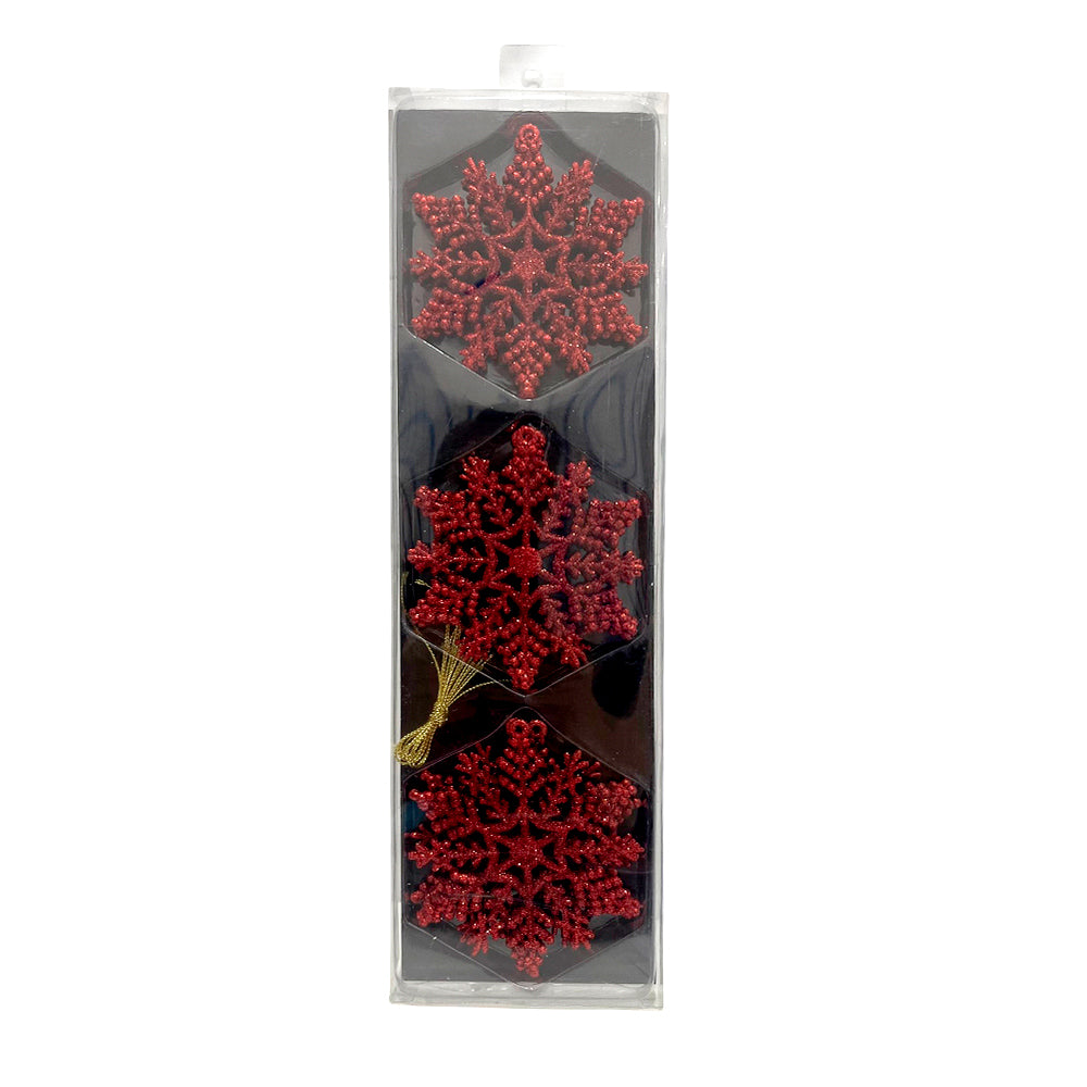 Set De Copo De Nieve / 9 Piezas / 9 CM Escarchada Surtido - Christmas Elegance