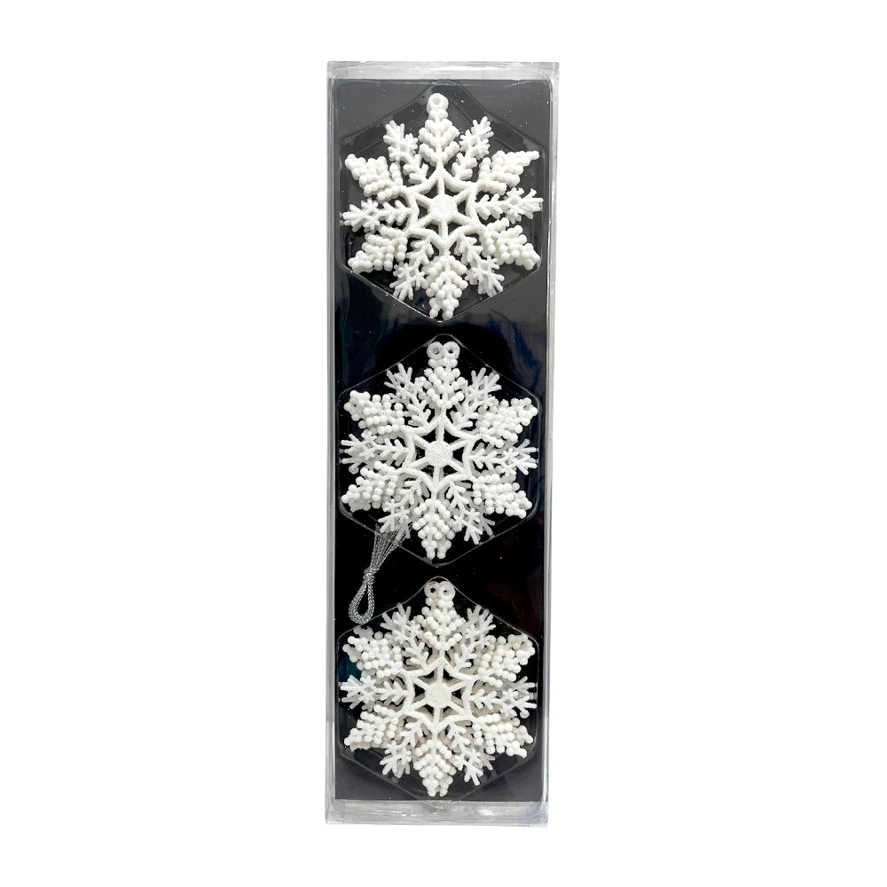 Set De Copo De Nieve / 9 Piezas / 9 CM Escarchada Surtido - Christmas Elegance