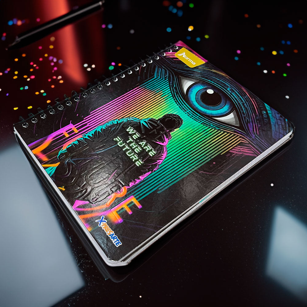 Libreta Grande Norma X-Presarte - Raya Ancha / 3 Materias / Espiral Doble / Surtido