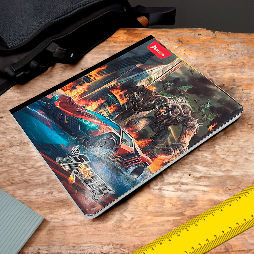 Cuaderno Cosido Grande Norma Street Racer - Cuadrito / 160 Páginas / Surtido