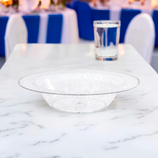 Bowl Lillian Silver Glitter Plástico 14 oz