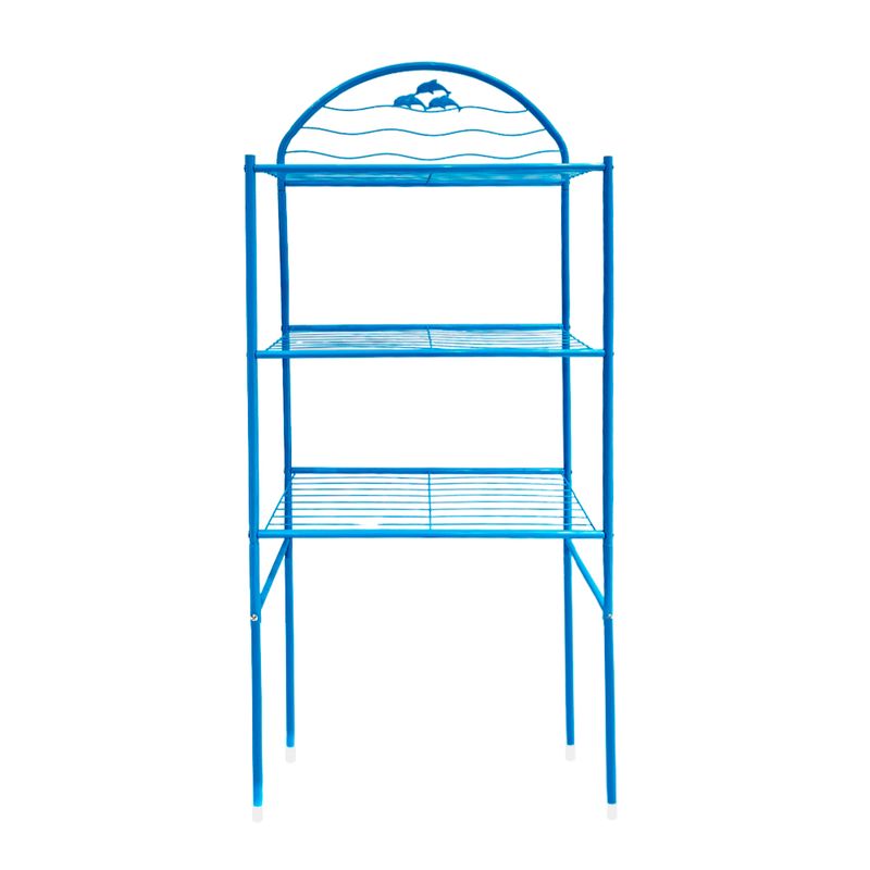 Mueble De Baño 3 Niveles Metal Azul