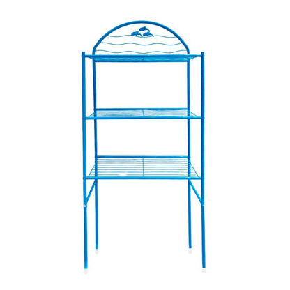 Mueble De Baño 3 Niveles Metal Azul