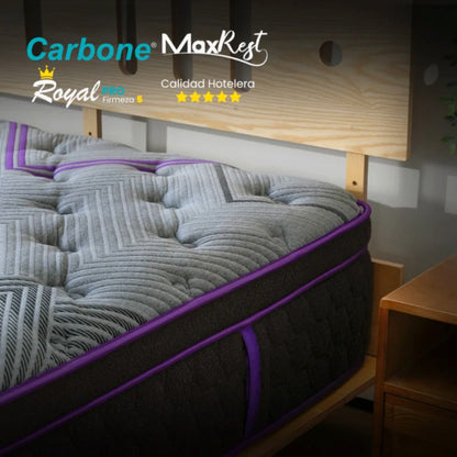 Colchón King Carbone / Royal 5 Star / Al Vacío Max Rest