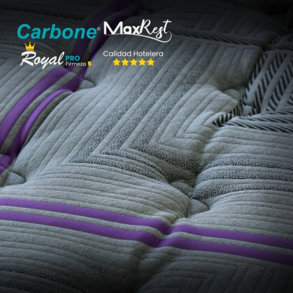 Colchón King Carbone / Royal 5 Star / Al Vacío Max Rest