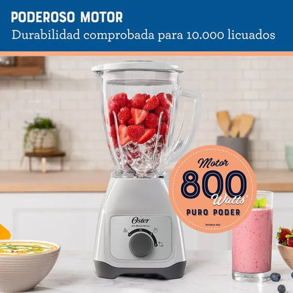 Licuadora Oster 2 Velocidades / Vaso Plástico / 1.25 Litros / Blanca