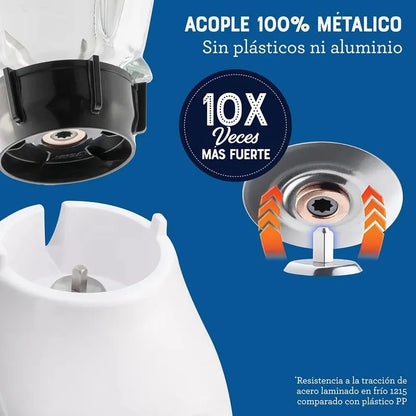 Licuadora Oster 2 Velocidades / Vaso Plástico / 1.25 Litros / Blanca