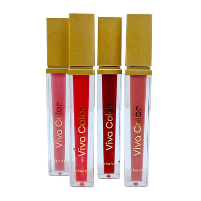 Lip Gloss Viva Color 4 Piezas Diamond Drip - VIVA COLOR - 11092172