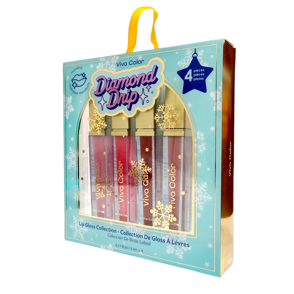 Lip Gloss Viva Color 4 Piezas Diamond Drip - VIVA COLOR - 11092172