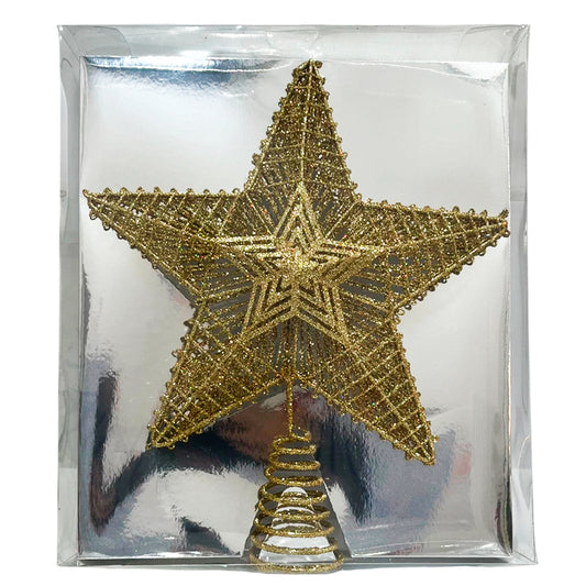 Estrella Para Árbol 30 X 24 CM Dorado Escarchado - Maranelo Christmas