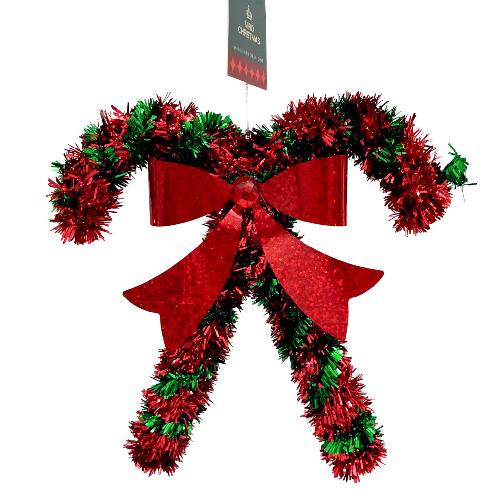 Bastón Con Lazo 16 CM Surtido - Christmas Elegance