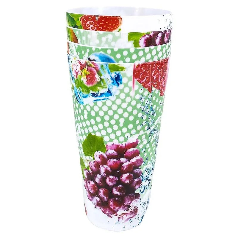 Vaso Platico Home Elegance de 16 oz 4 Piezas - Surtido