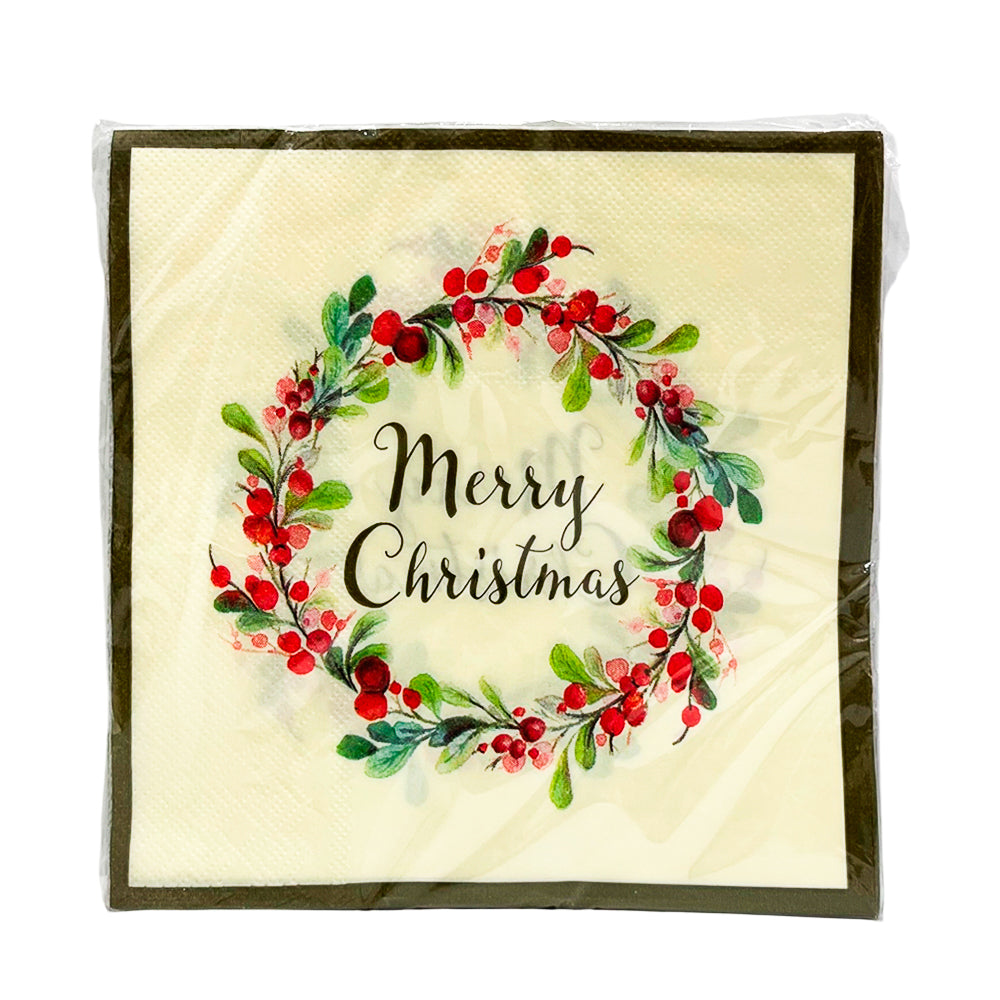 Servilleta 33 CM Merry Christmas 20 Piezas - Christmas Elegance