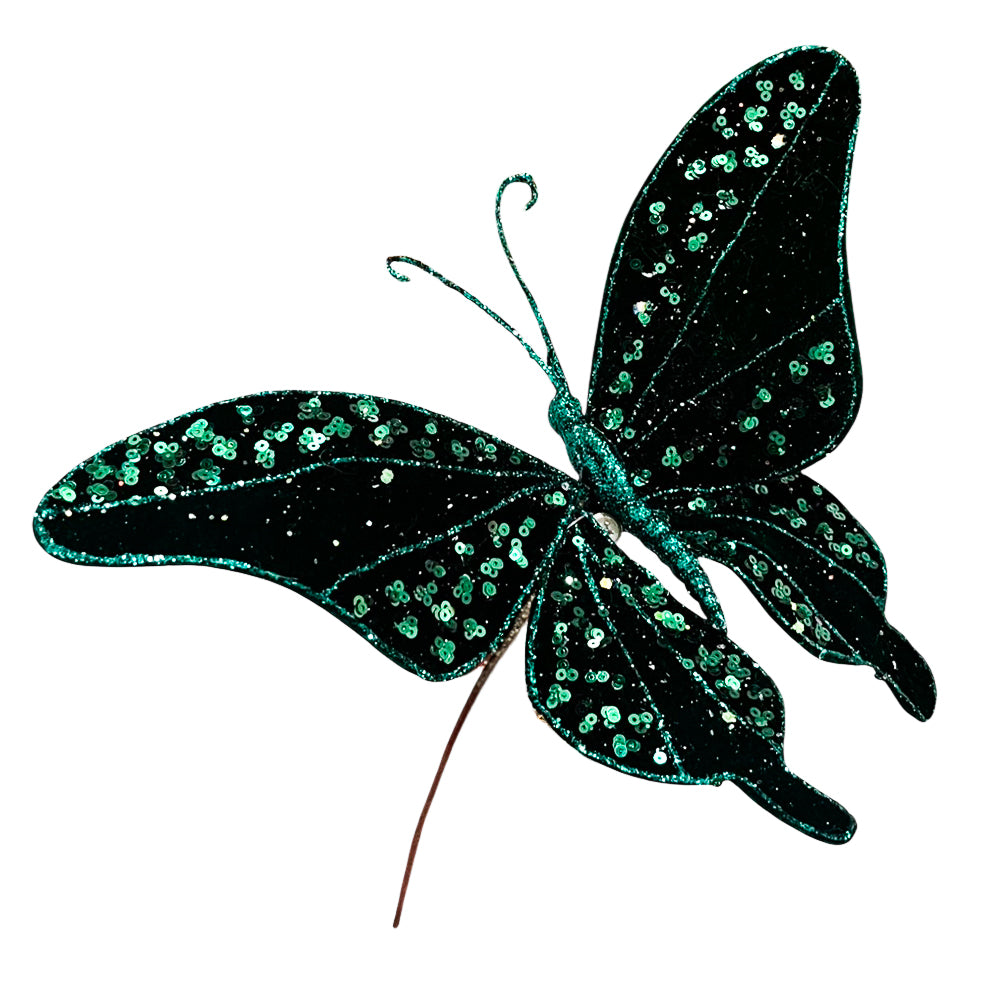Mariposa Decorativa 22 CM Verde - Montefiori Christmas