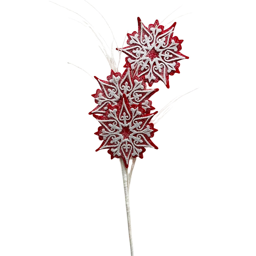 Relleno Árbol Flores 66 CM Blanco/Rojo - Montefiori Christmas