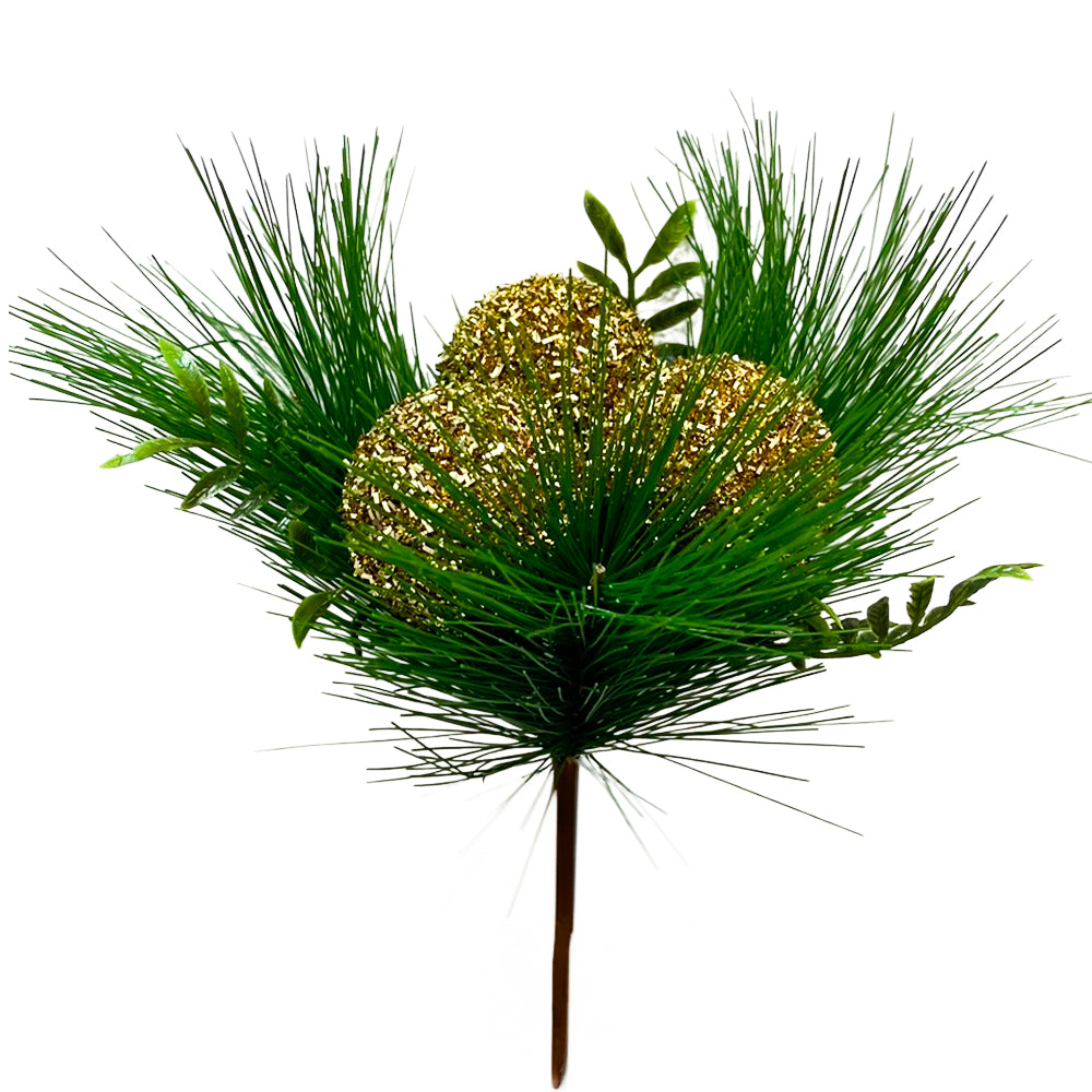 Pick Navidad / Bola Dorada 27 CM - Montefiori Christmas