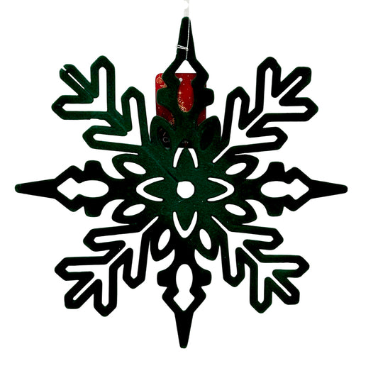 Ornamento Copo De Nieve Navidad 29 CM Verde - Montefiori Christmas
