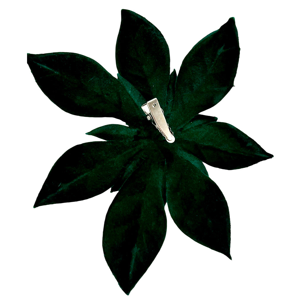 Flor Poinsettia 15CM 2 Piezas Verde - Montefiori Christmas