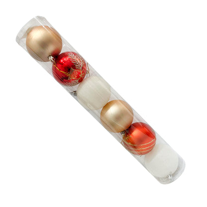 Bola De Navidad Surtido / Escarchado/ Liso / Brillante / 8 CM / 6 Pzs - Maranelo Christmas