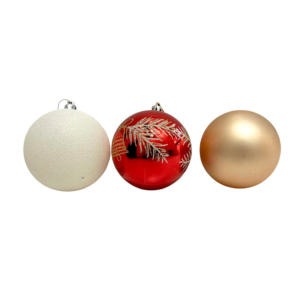 Bola De Navidad Surtido / Escarchado/ Liso / Brillante / 8 CM / 6 Pzs - Maranelo Christmas