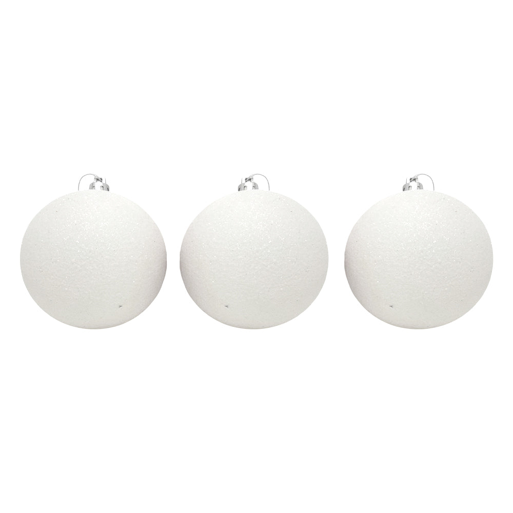 Bola De Navidad Blanco Escarchado 8 CM / 6 Piezas - Maranelo Christmas