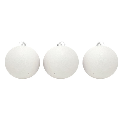 Bola De Navidad Blanco Escarchado 8 CM / 6 Piezas - Maranelo Christmas