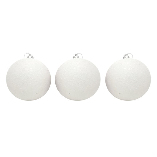 Bola De Navidad Blanco Escarchado 8 CM / 6 Piezas - Maranelo Christmas