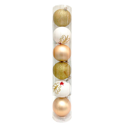 Bola De Navidad Surtido / Escarchado/ Liso / Brillante / 8 CM / 6 Pzs - Maranelo Christmas