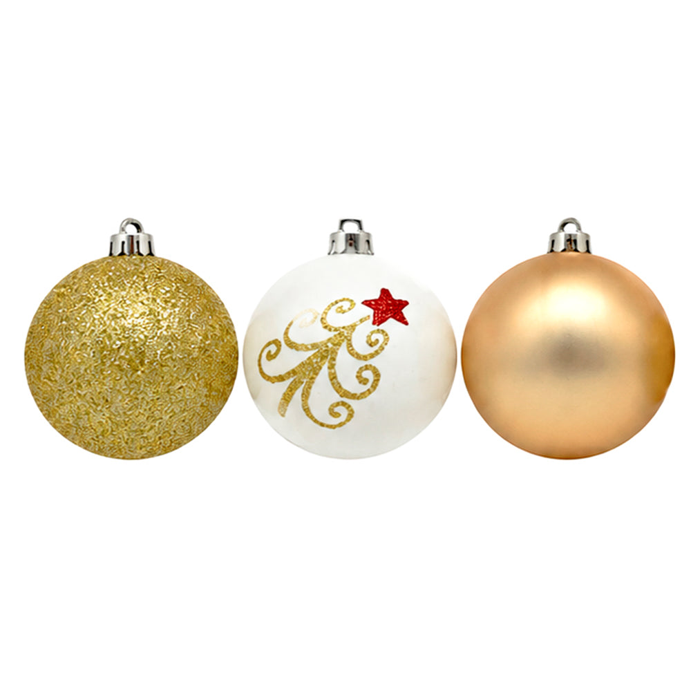 Bola De Navidad Surtido / Escarchado/ Liso / Brillante / 8 CM / 6 Pzs - Maranelo Christmas