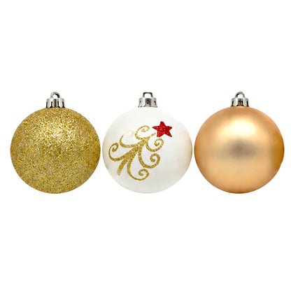 Bola De Navidad Surtido / Escarchado/ Liso / Brillante / 8 CM / 6 Pzs - Maranelo Christmas