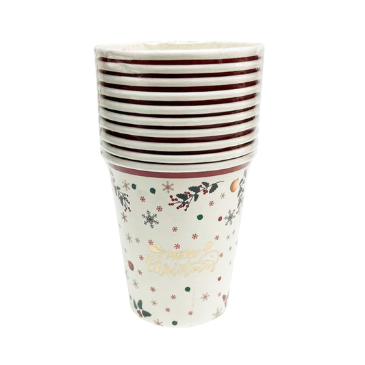 Vaso Desechable 8.5 CM / 10 Piezas - Christmas Elegance