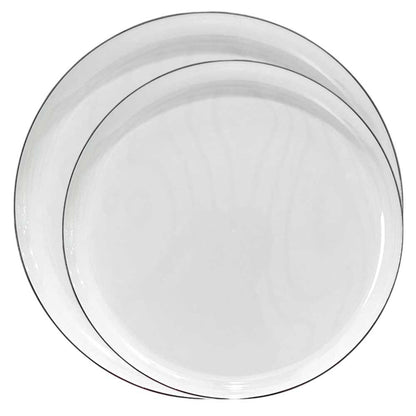 Platos Llanos Desechables Lillian / 20 Piezas / Blanco