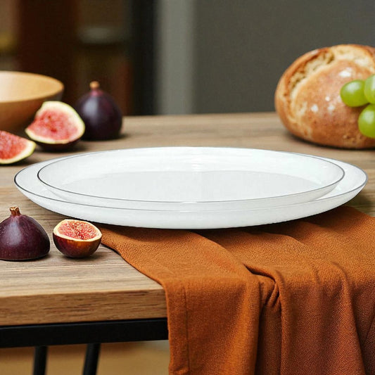 Platos Llanos Desechables Lillian / 20 Piezas / Blanco