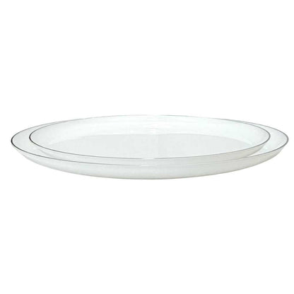 Platos Llanos Desechables Lillian / 20 Piezas / Blanco