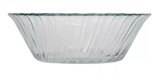 Bowl de Vidrio Crisa Classic – 6.4 oz / Diseño Texturado / Transparente