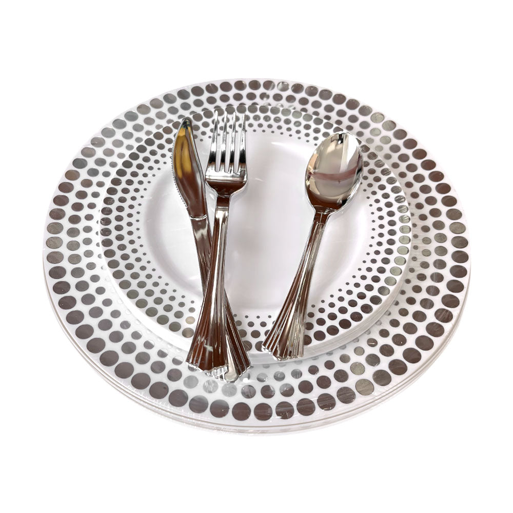 Set de Platos y Cubiertos Great Buy Desechables 40 Piezas - Surtido