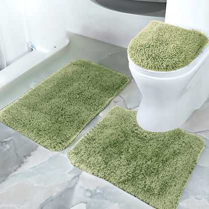 Alfombra de Baño Imperial Set de 3 Piezas / Verde oliva