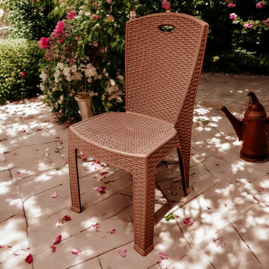Silla plástica Paris / Sin brazos / Chocolate