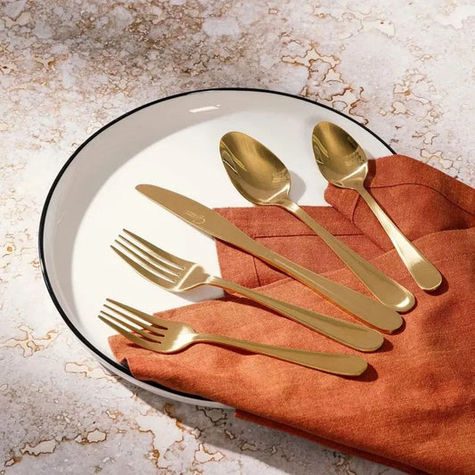 Set de Cubiertos Gibson Stravidia de Acero Inoxidable 20 Piezas Dorado